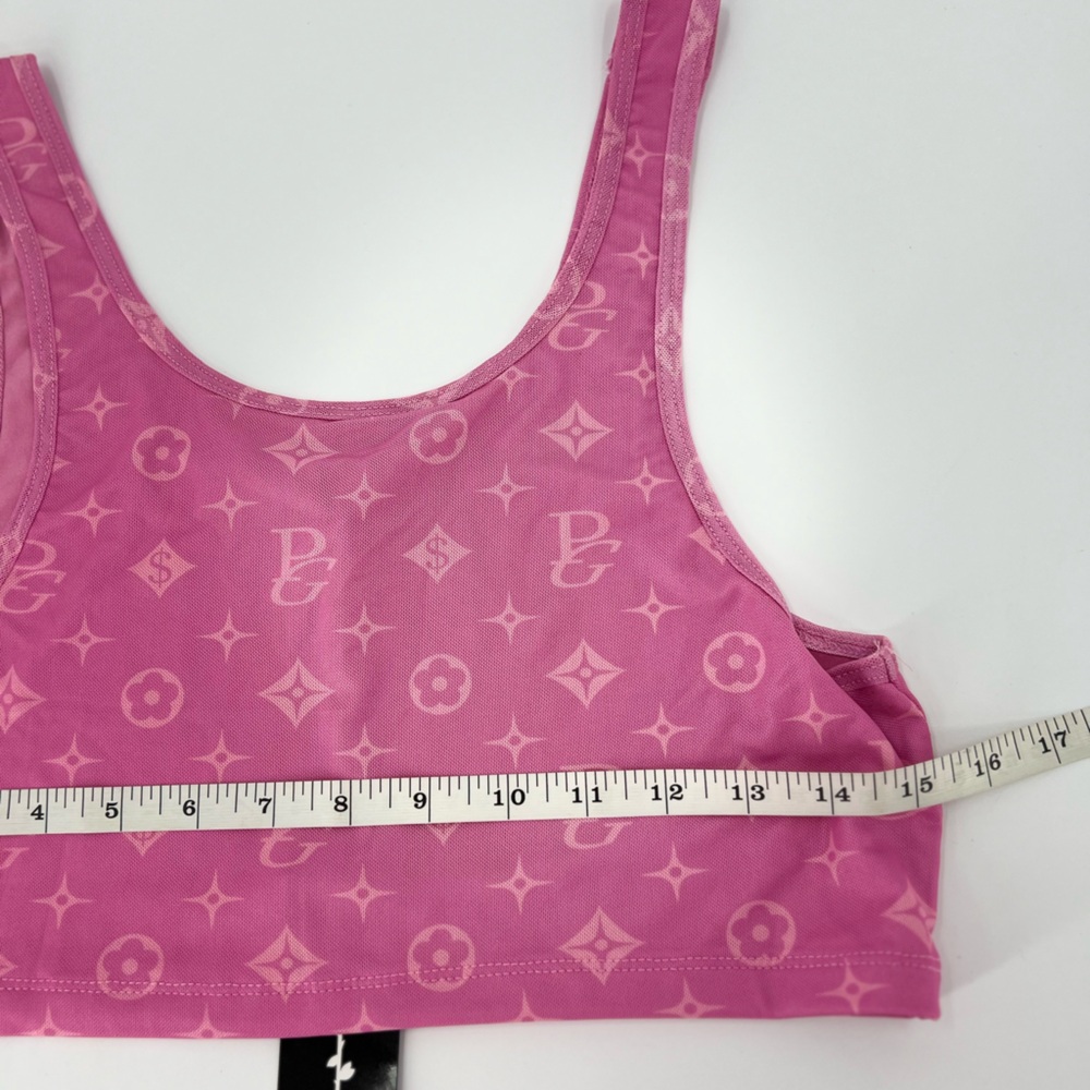 Dolls kill monogram crop top tank mini skirt set new large - Picture 8 of 13